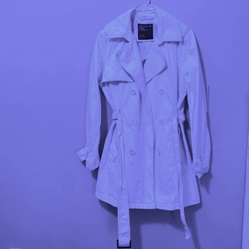 All White Jean Trench Coat✨